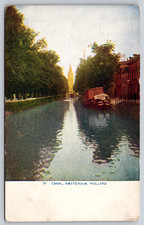 Postcard Nederlands Holland Amsterdam Canal picture