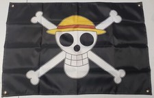 NEW 3x2ft One Piece Luffy's Straw Hat Skull Pirate Flag Luffy Cosplay US Stock picture