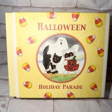 Mint Fenton Halloween Parade Hand Painted Black Cat & Bear Signed w/Original Box picture