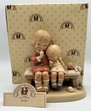 Memories Of Yesterday “Hush” Boy & Girl On Bench Porcelain Figurine Vintage 1987 picture