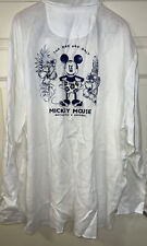 Disney Parks Tommy Bahama Mickey Mouse Long Sleeve Button Down 3XL 100% Linen picture