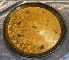 Vintage Beautiful Hand Painted Kashmir Paper Mache Wall Decor Plate 9” picture