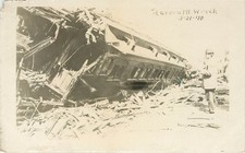 Train Wreck Green Mountain IA Mar 21, 1910 RPPC Real Photo Postcard picture