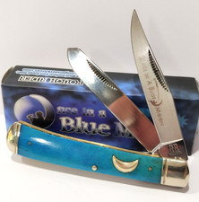 Rough Rider Caribbean Once In A Blue Moon 2 Blade Trapper Pocket Knife RR1194 picture