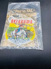 Vintage Oklahoma Cowboy Rodeo Vinyl Decal Sticker Press Kal IMPKO Advertising picture