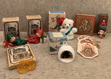 Vtg Avon Christmas Ornaments 1982-1983 Lot of 7 w/Boxes All In EUC picture