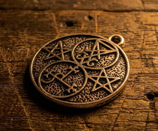 Black Magick Handmade Self Power Amulet 666 Spell Castings Dark Energy Pagan picture