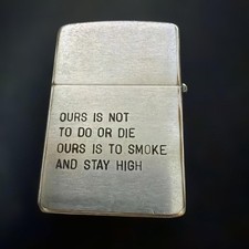 Vintage 1967-1968 Vietnam War ZIPPO Lighter Rare Design / Untested Petrol picture