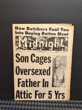 1967 December 18th MIDNIGHT Newspaper, Son Cages Oversexed Father (VRN10E) picture