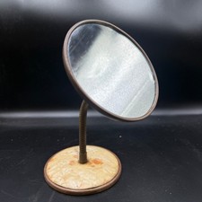 Vintage Double Sided Articulating Vanity Shaving Mirror Brass  picture