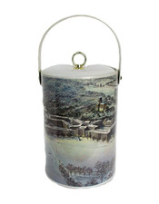 Vintage West Point Military Academy Campus Design Large Ice Bucket Rare Nice picture