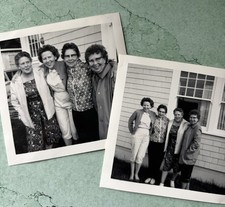 Vintage Snapshot Photo Group Of Lovely Older Women Friends picture