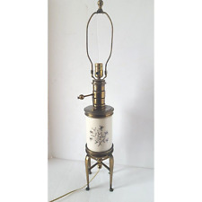 Vintage Lenox China Porcelain & Antiqued Brass Footed Table Lamp picture
