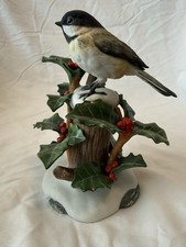 Black Capped Chickadee Porcelain Sculpture - 1991 Franklin RSPB Limited Edition picture