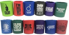 New Unique Funny Soda, beer Can and bottle Drink Coolers Insulator, 6ct picture