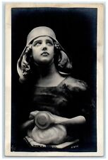 1915 Girl  Statue Aviation San Francisco California CA RPPC Photo Postcard picture