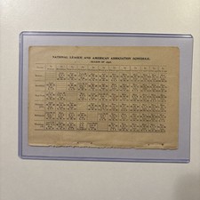 1895 National League & American Association Schedule Rare 19th Century Baseball picture