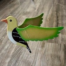 Vintage Hand Painted Wooden Flying Bird Mobile – Hanging Folk Art Decoration picture