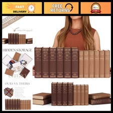 Oversized Set of 12 Vintage-Style Decorative Books with Hidden Storage Compartme picture