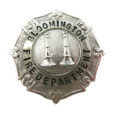 Vintage Fire Department Screw Back Badge Pin - Bloomington, MN picture