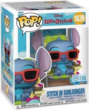 New - Funko Pop Disney Lilo & Stitch - Stitch in Sunlounger picture