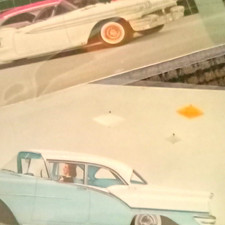 Oldsmobile 1957 Starfire 98 4-Door Sedan Original Advertising Postcard W/B picture