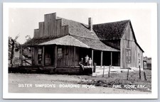 Vintage Arkansas Postcard PINE RIDGE Sister Simpson Boarding RPPC picture