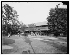 Photo:Saratoga Springs NY Race Track Grandstand Entrance 1900s picture