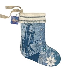 Disney HANNAH MONTANA Embellished Blue Christmas Stocking NWT picture