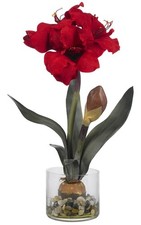 Nearly Natural 4827 Amaryllis Round Vase picture