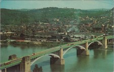 1960's Vintage Postcard Pittsburgh, PA - Washington Crossing Bridge at 40th St. picture