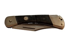 Vintage Buck 501 Folding Pocketknife Wood Handle Stainless Point Plain Lockback picture