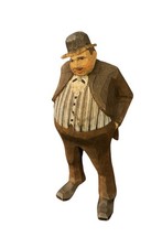 VTG Winston Churchill Black Forest Hand Carved Figurine 5” Tall FLAWED READ picture