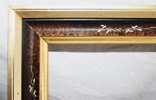 ANTIQUE FIT 8 X 10 GOLD GILT PICTURE FRAME EASTLAKE MARBELIZED ETCHED VICTORIAN picture