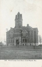 Postcard WI: Wood County Court House, Grand Rapids, Wisconsin DB Posted 1913 picture