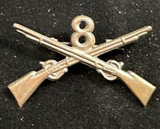 8th Infantry Single Collar Insignia Spanish American War Very Active Unit. picture