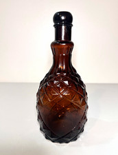 Rare Amber Pineapple Bitter Diamond Pattern. Applied Lip. Mid 1850’s. Excellent. picture
