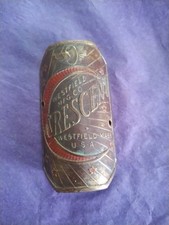 Vtg Crescent Westfield Mass. Bike Badge Headtube Emblem Brass 1930/50s picture