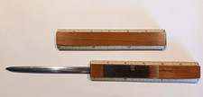 Vintage GENERAL ELECTRIC 12” Wooden Ruler and Built in Steel Letter Opener picture