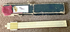 VINTAGE UNIQUE LOG SLIDE RULE /Original Box made in England BOX NOT GOOD(bx50) picture