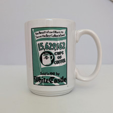 Vintage 2001 White Castle Coffee Mug Commemorative 1941 15,629,162 Cups Sold picture