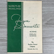 Vtg Recipe Guide Secrets Frozen Dessert Home Ice Cream Mousse Sherbet Cookbook picture