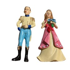 Vintage Prince Charles and Lady Diana Spencer Resin Figures Royals Princess picture