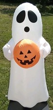 Vintage 2000s Gemmy Halloween Ghost Inflatable Yard Decor 4 Feet Tall picture