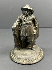 vtg New York Brooklyn Peter Stuyvesant Statue Figure cast metal store display NY picture