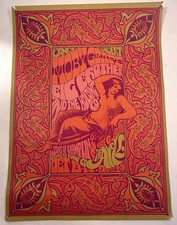 Vintage 1967 Janis Joplin Big Brother Moby Grape Ark Concert Poster Original picture