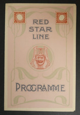 SS Marquette Red Star Line Program Antwerp to Boston 1908 Grand Concert Claret picture
