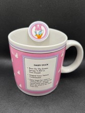 Vintage Applause Disney Daisy Duck Character Fact Ceramic Mug OB NOS picture