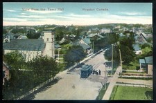 PRESTON Ontario Postcard 1910s Street View from Town Hall Tram by Wurster picture