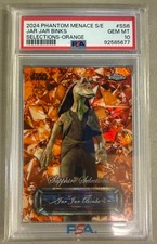 2024 Phantom Menace Sapphire Selection Orange Refractor Jar Jar Binks /25 PSA 10 picture